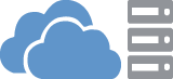 cloud and on-premise icon